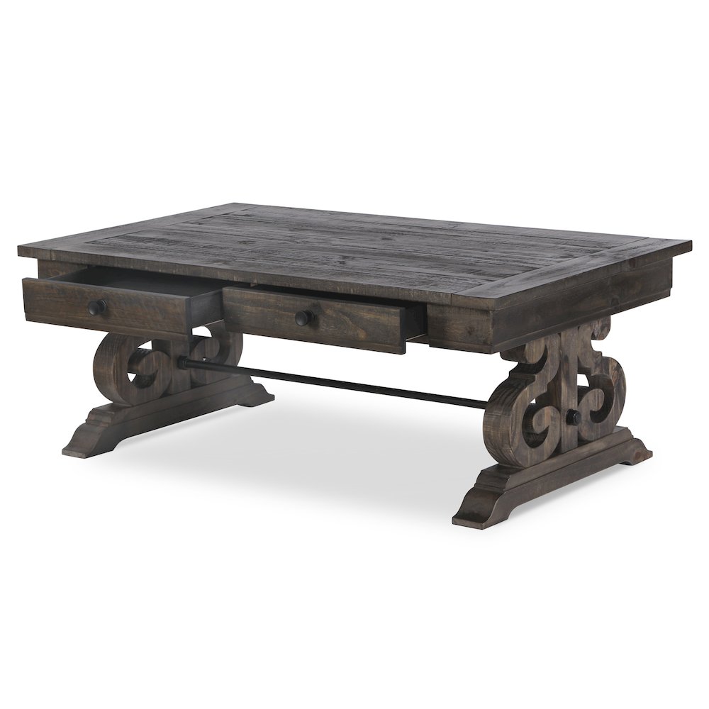 Bellamy Peppercorn Rectangular Cocktail Table. Picture 3