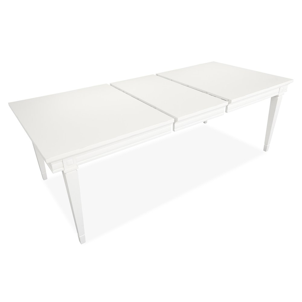 Willowbrook Egg Shell White Extendable Rectangular Dining Table. Picture 5