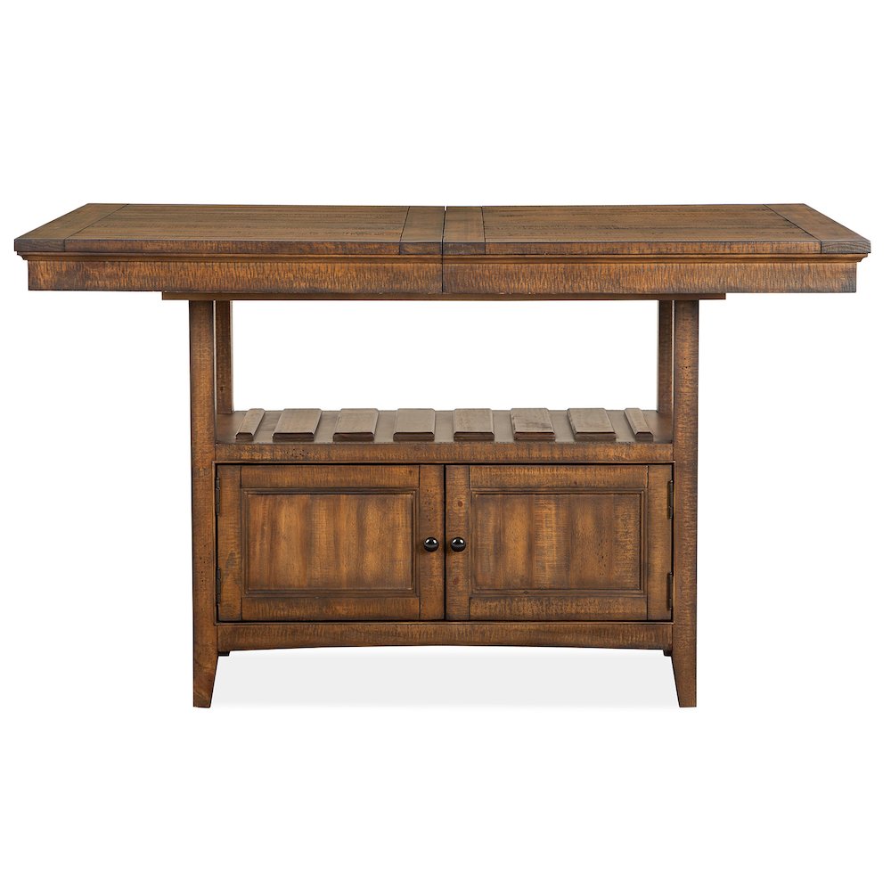 Bay Creek Toasted Nutmeg Extendable Counter Height Dining Table. Picture 2
