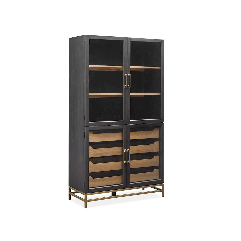 Lindon Coffee Bean Two Tone Cabinet. Picture 1