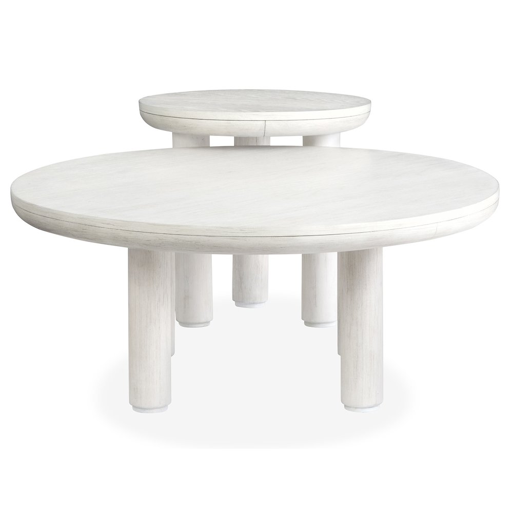 Sunset Cove Moonlight Pearl Nesting Cocktail Table With Casters. Picture 5