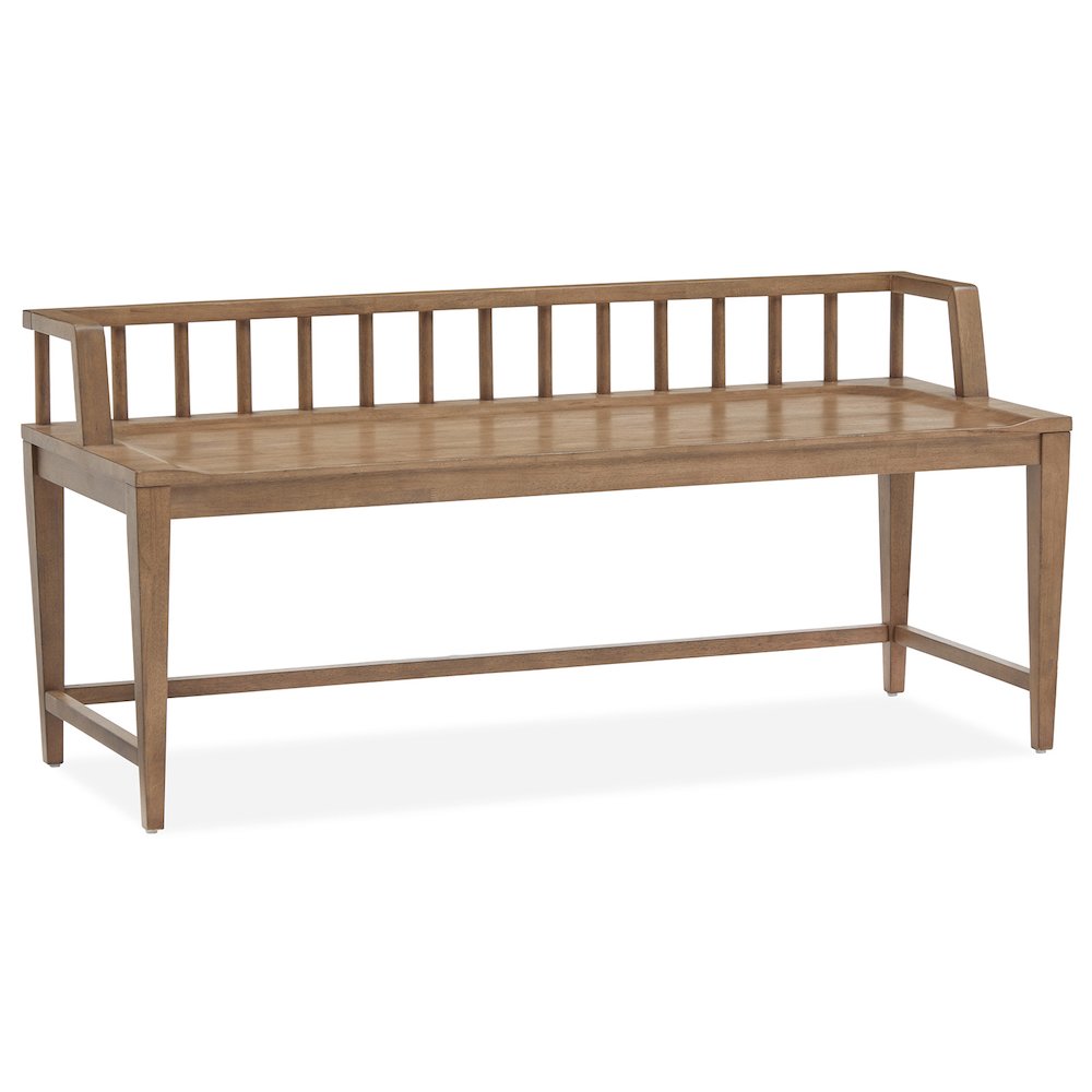 Lindon Belgian Wheat Low Back Arm Bench. Picture 1
