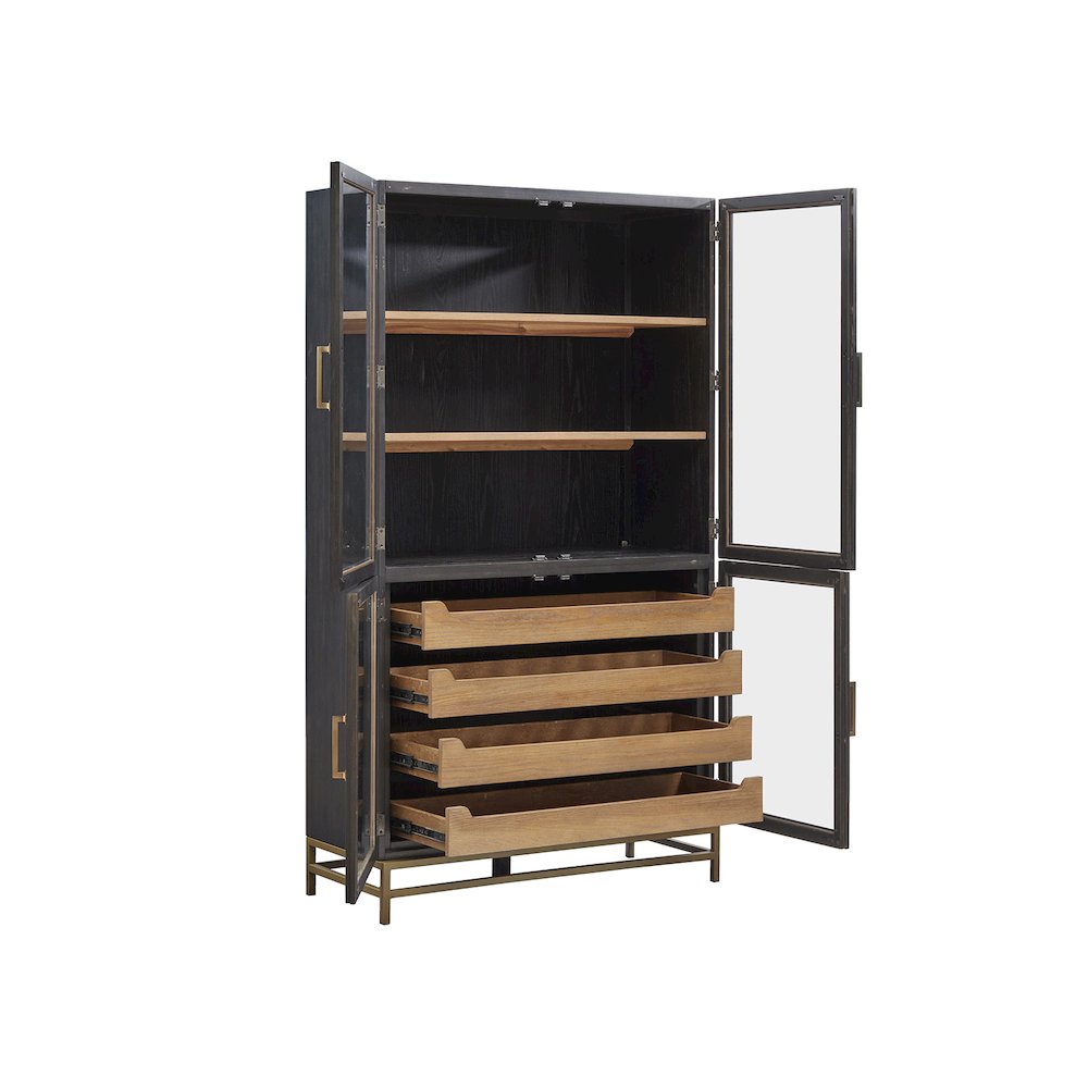 Lindon Coffee Bean Two Tone Cabinet. Picture 4