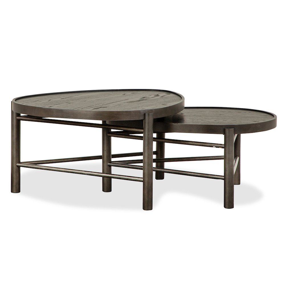 Hadleigh Black Coffee Bean Shaped Nesting Cocktail Table. Picture 2