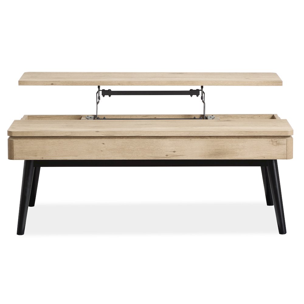 Fletcher Driftwood Lift Top Storage Cocktail Table. Picture 6