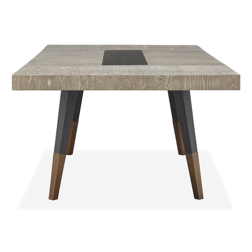 Ryker Nocturn Black And Coventry Grey Rectangular Dining Table. Picture 3