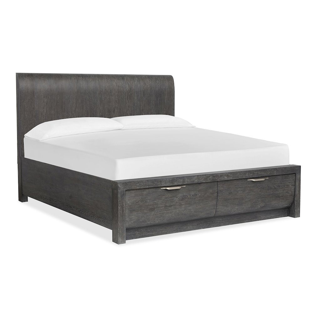 Kinsley Black Heron King Panel Storage Bed. Picture 1