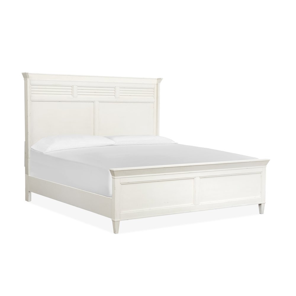 Echo Isles Sea Pearl And Driftwood King Classic Panel Bed. Picture 1