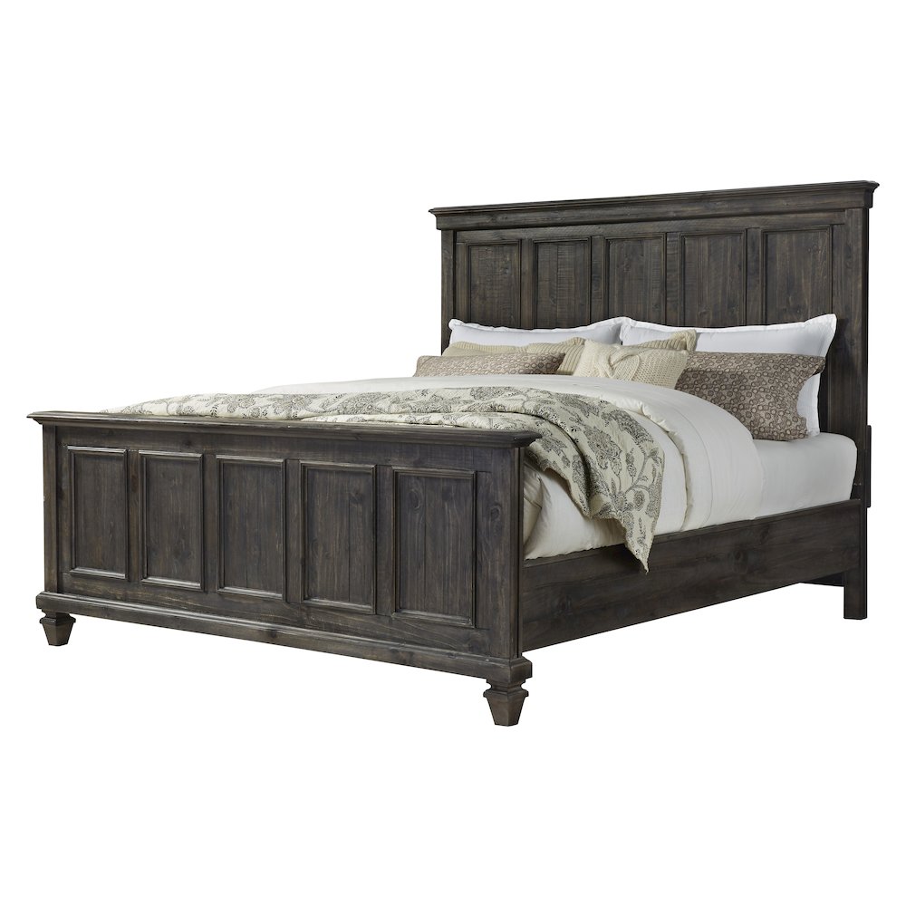Calistoga Weathered Charcoal King Panel Bed. Picture 1