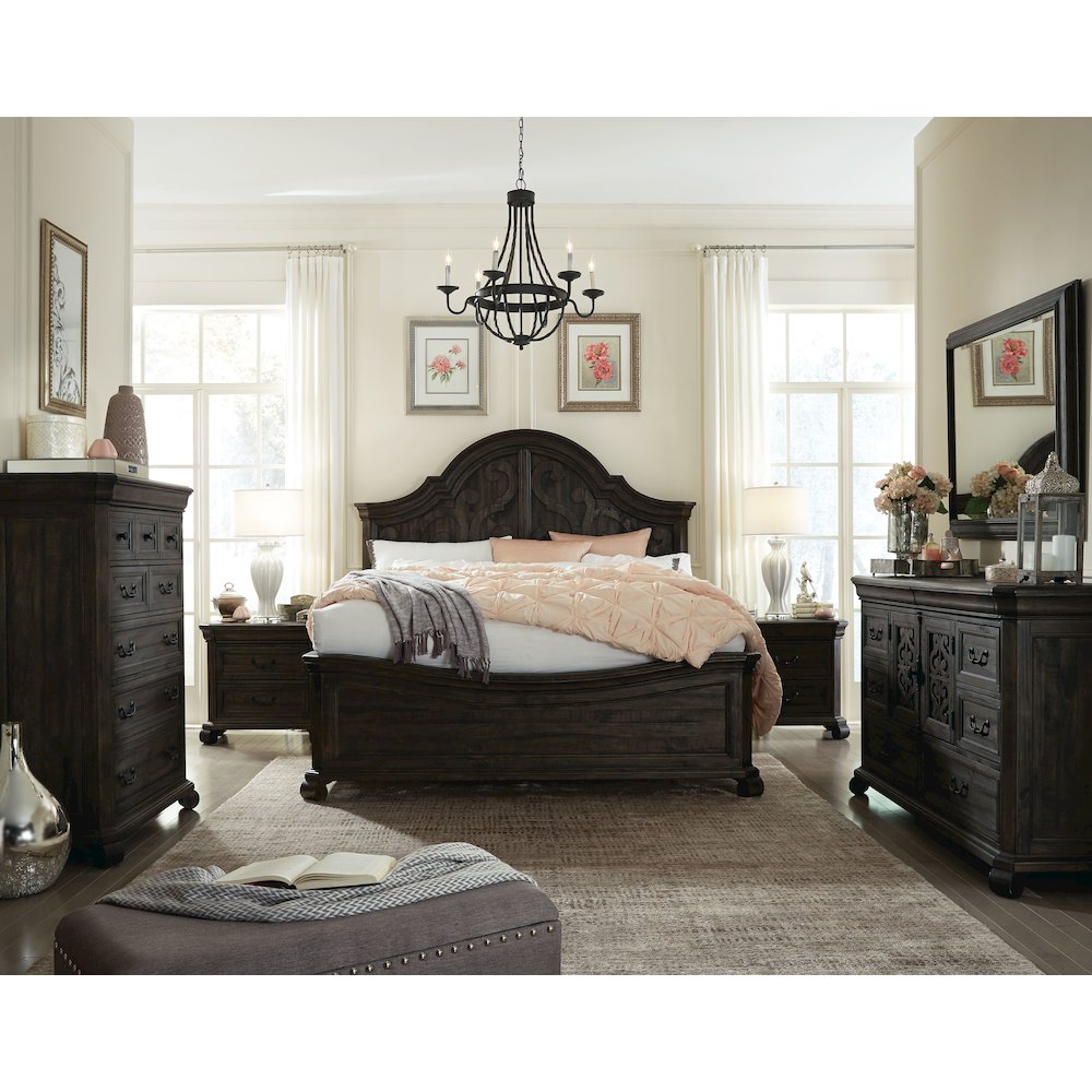Bellamy Peppercorn California King Shaped Panel Bed. Picture 4