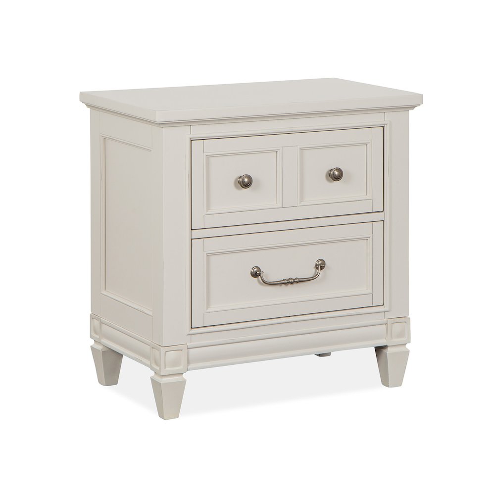 Willowbrook Egg Shell White With Slight Rub Through Drawer Nightstand. Picture 1