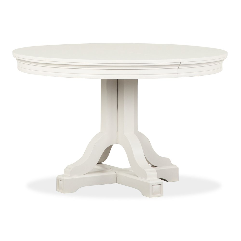 Willowbrook Egg Shell White Extendable 48" Round Dining Table. Picture 2