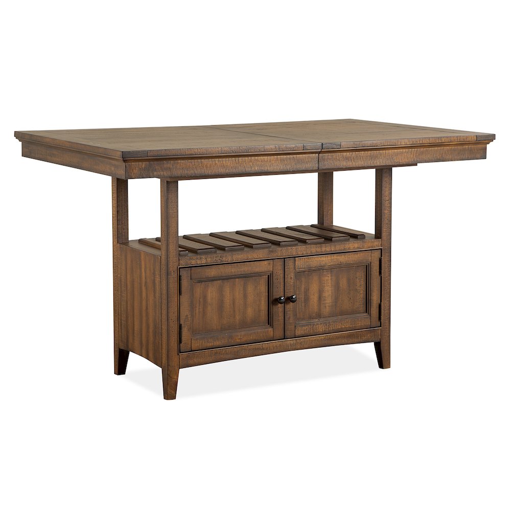 Bay Creek Toasted Nutmeg Extendable Counter Height Dining Table. Picture 1