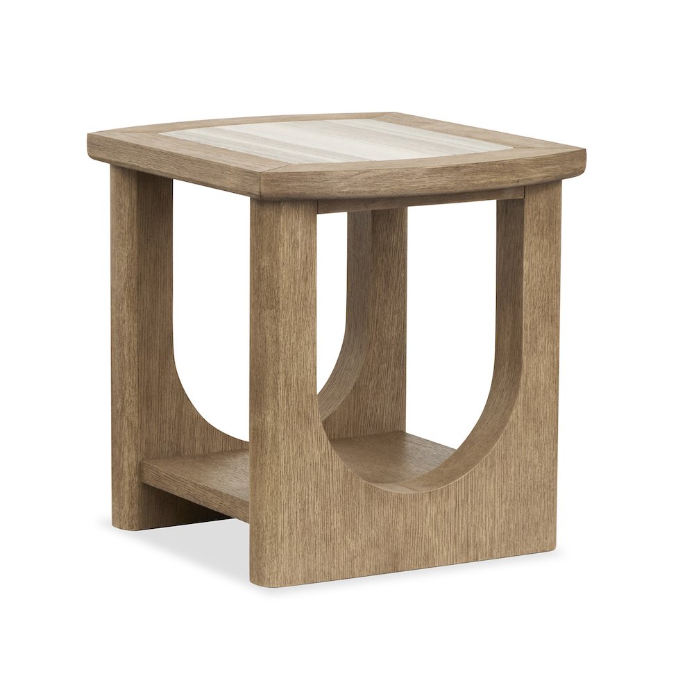 Bradford Riverbed Beige Rectangular End Table. Picture 1