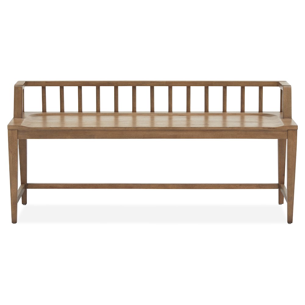 Lindon Belgian Wheat Low Back Arm Bench. Picture 2