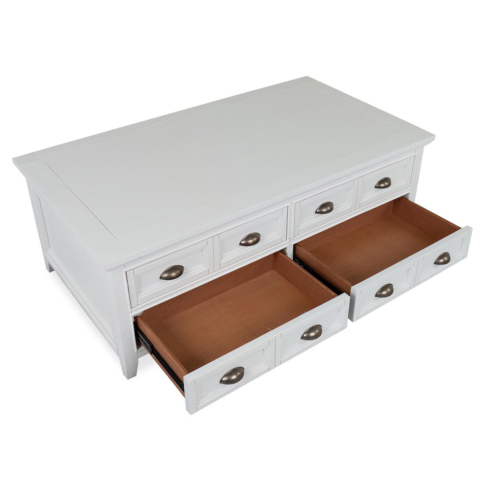 Heron Cove Chalk White Lift Top Storage Cocktail Table With Casters. Picture 9