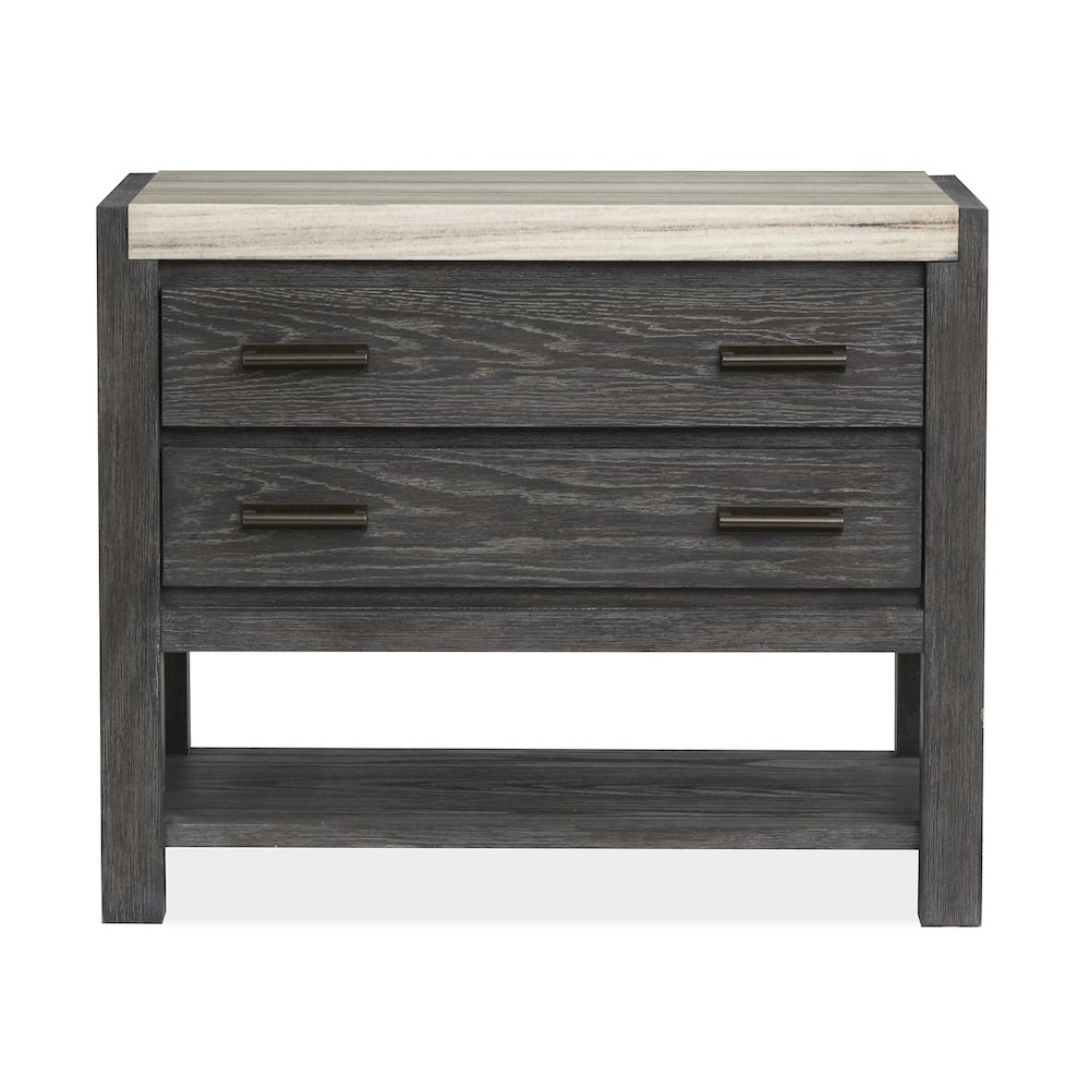 Plum Creek Ravenwood Black Open Nightstand. Picture 2