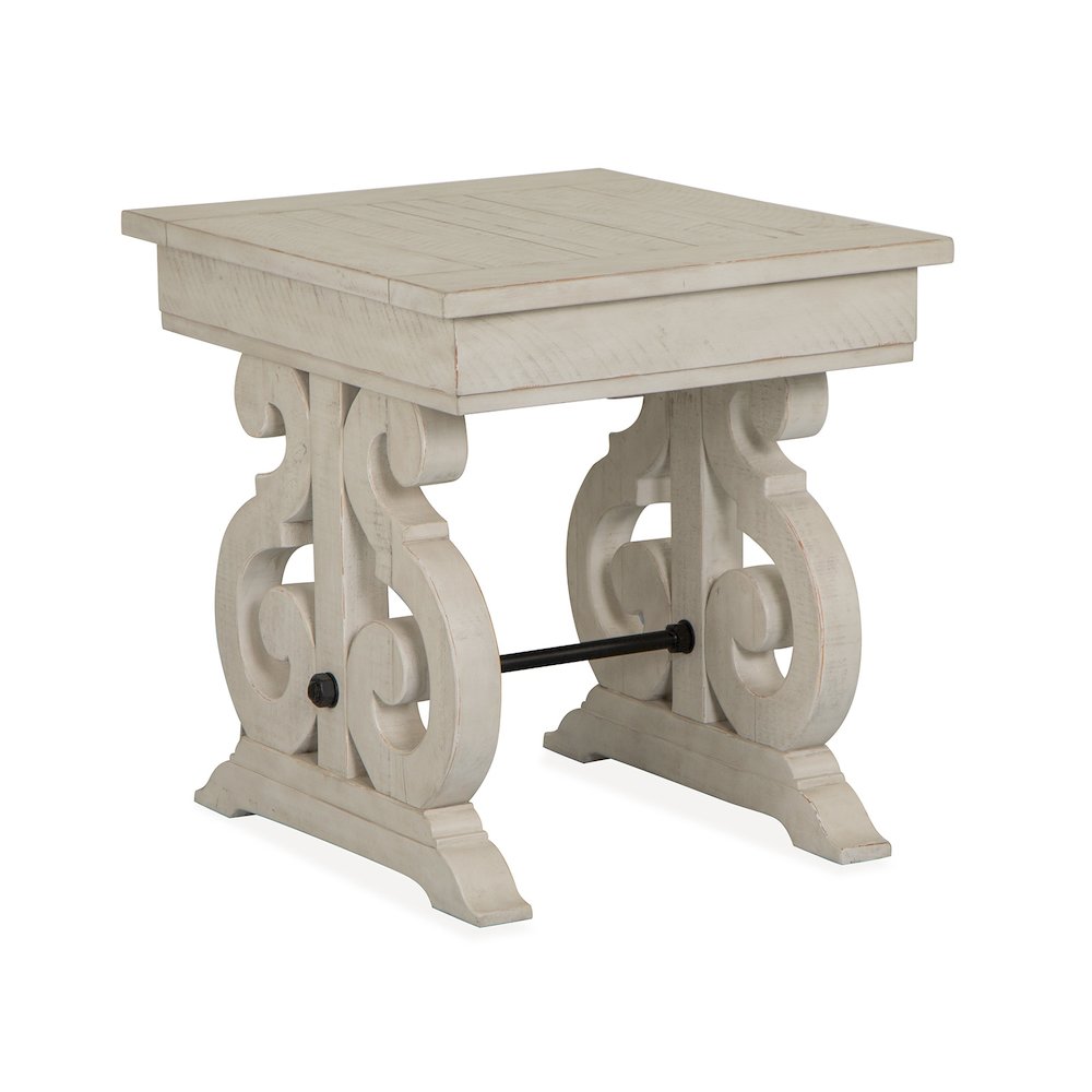Bronwyn Alabaster Rectangular End Table. Picture 4