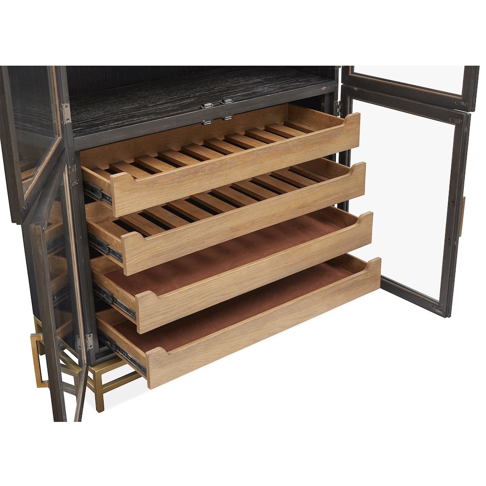 Lindon Coffee Bean Two Tone Cabinet. Picture 7