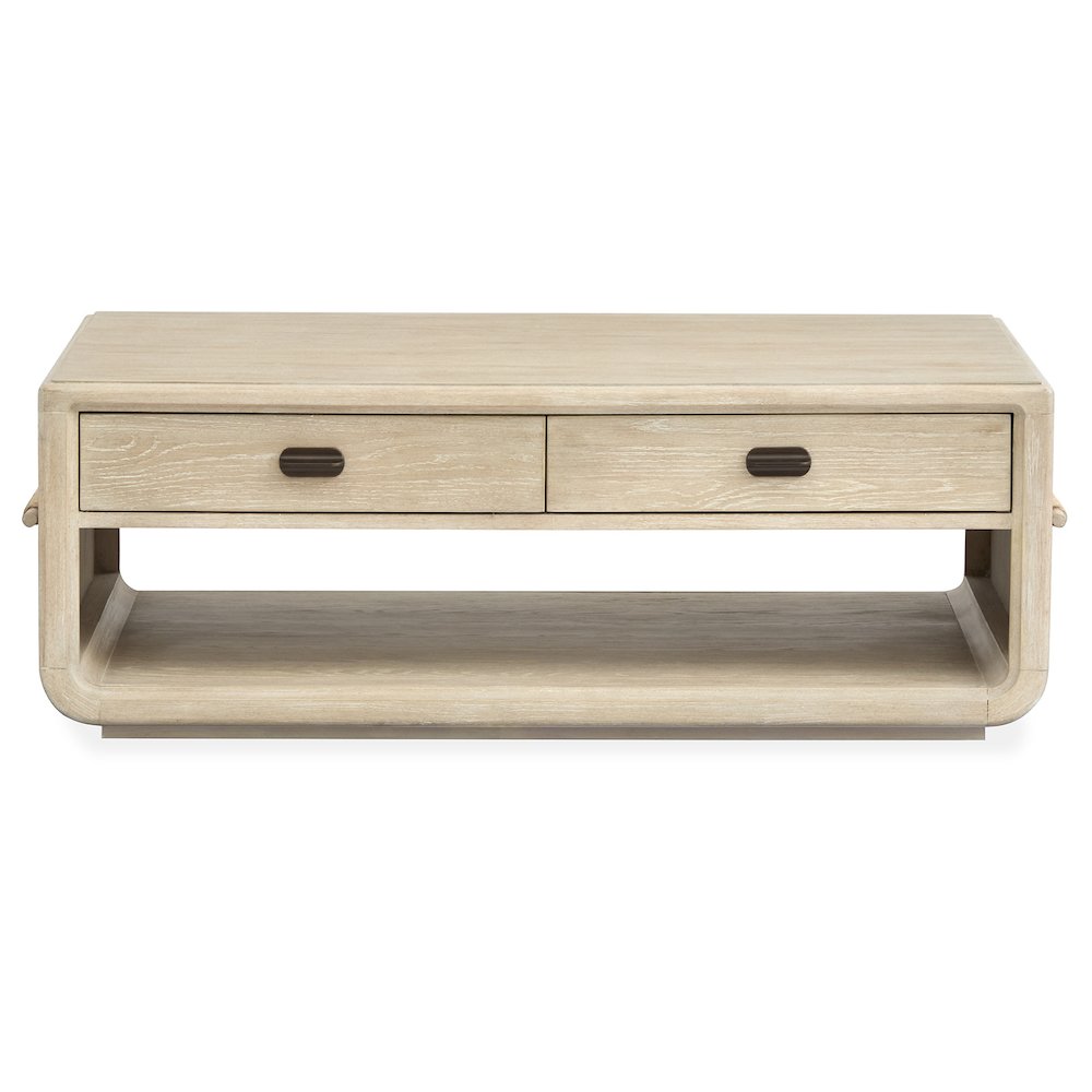 Sunset Cove Sanibel Brown Rectangular Cocktail Table With Casters. Picture 2