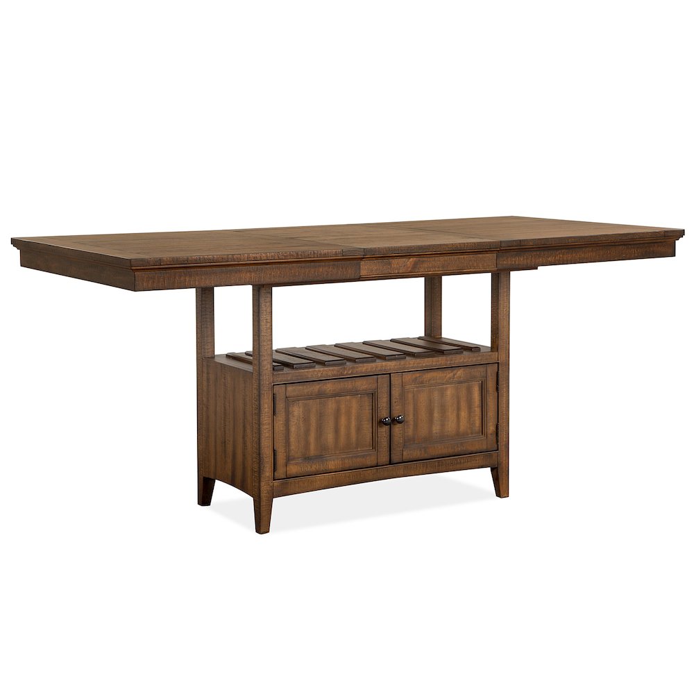 Bay Creek Toasted Nutmeg Extendable Counter Height Dining Table. Picture 4