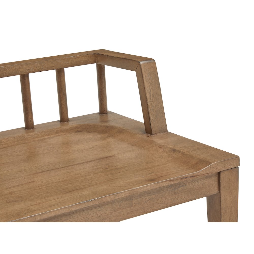 Lindon Belgian Wheat Low Back Arm Bench. Picture 6