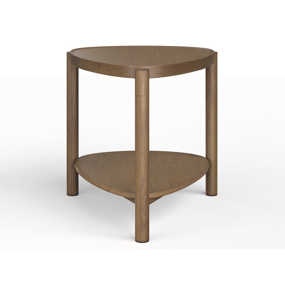Hadleigh Brown Honey Shaped Accent End Table. Picture 1