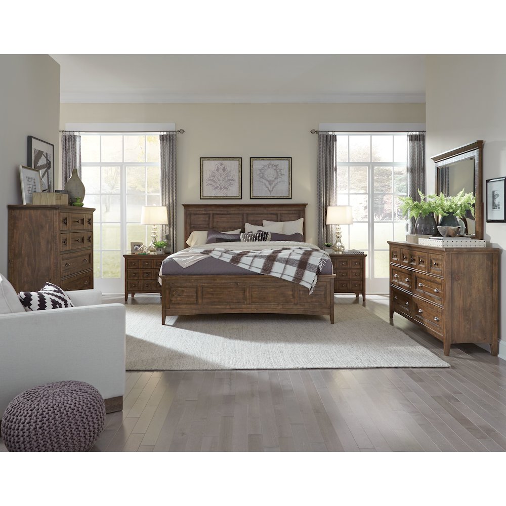 Bay Creek Toasted Nutmeg Queen Panel Storage Bed. Picture 9