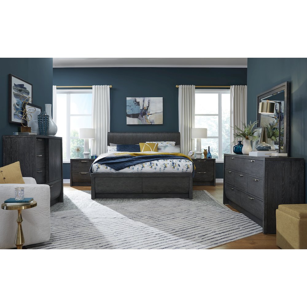 Kinsley Black Heron King Panel Bed. Picture 6