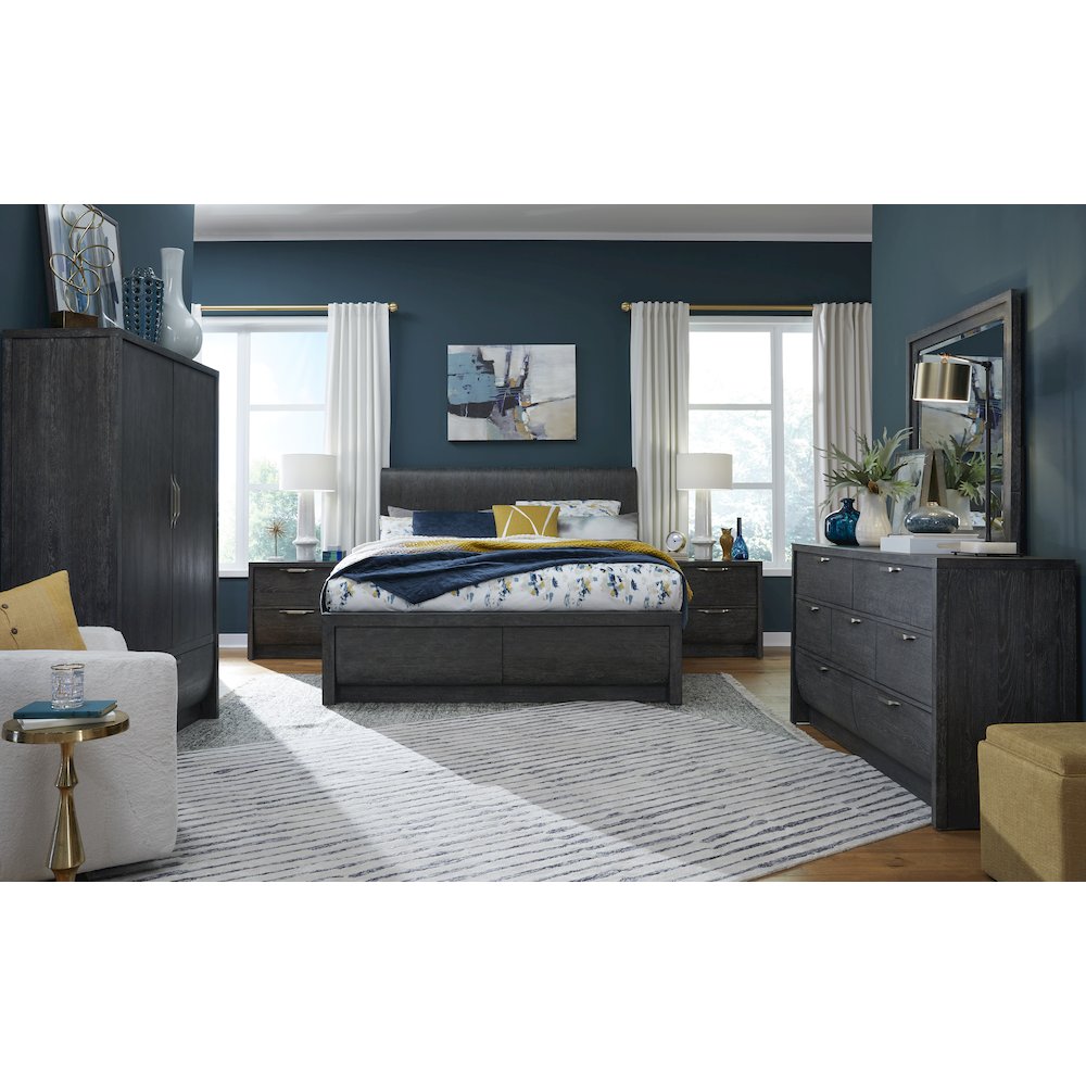 Kinsley Black Heron King Panel Bed. Picture 7