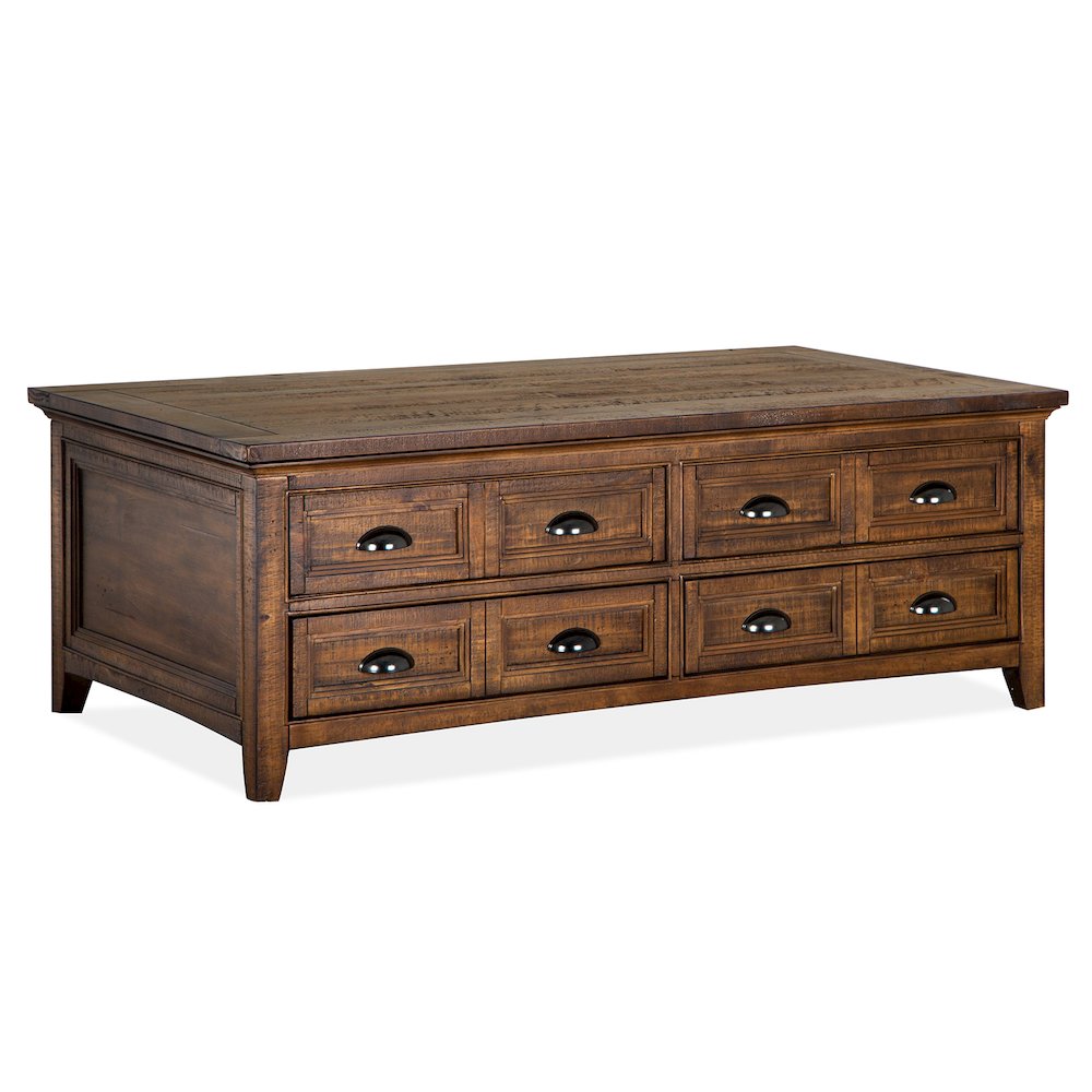 Bay Creek Toasted Nutmeg Lift Top Storage Cocktail Table With Casters. Picture 1