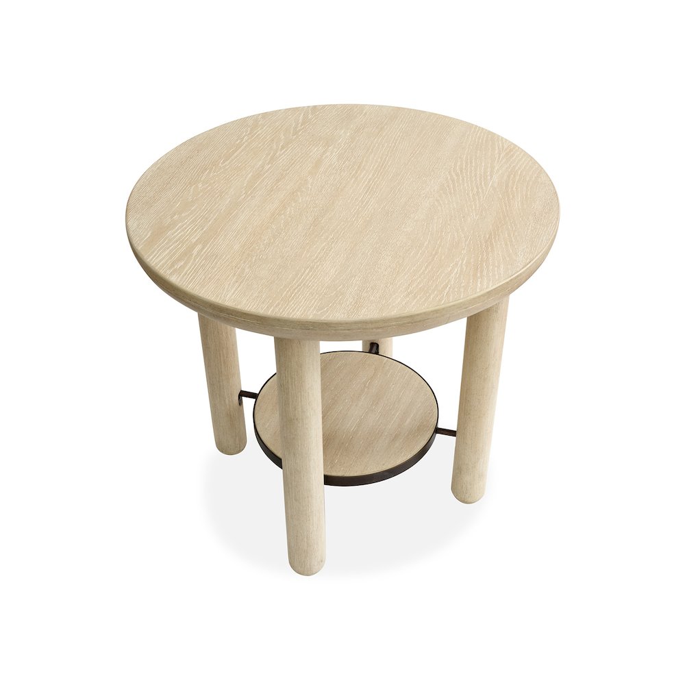 Sunset Cove Sanibel Brown Round End Table. Picture 3