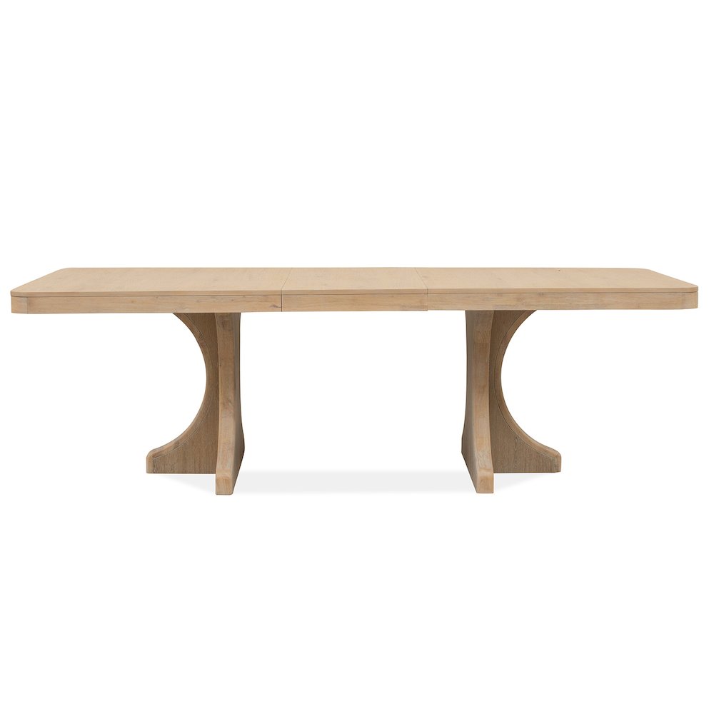 Somerset Butternut Extendable Trestle Dining Table. Picture 2