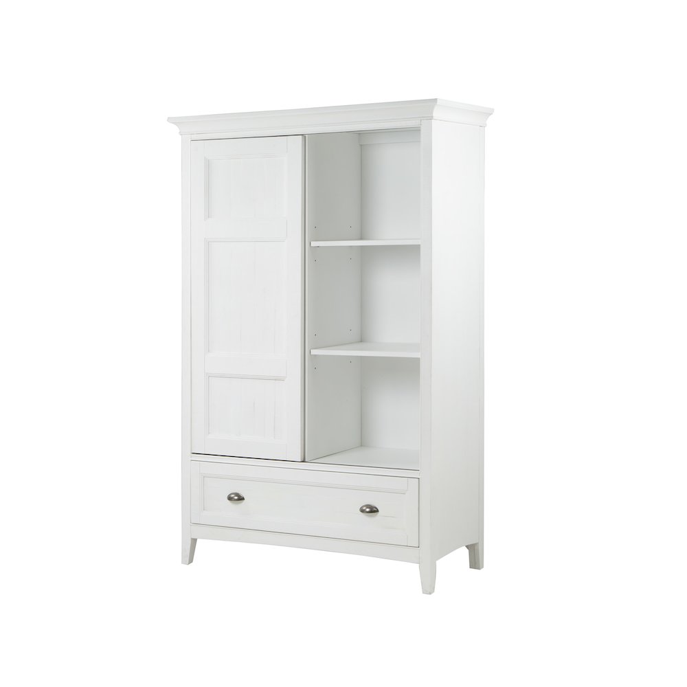 Heron Cove Chalk White And Dovetail Grey Door Chest. Picture 2