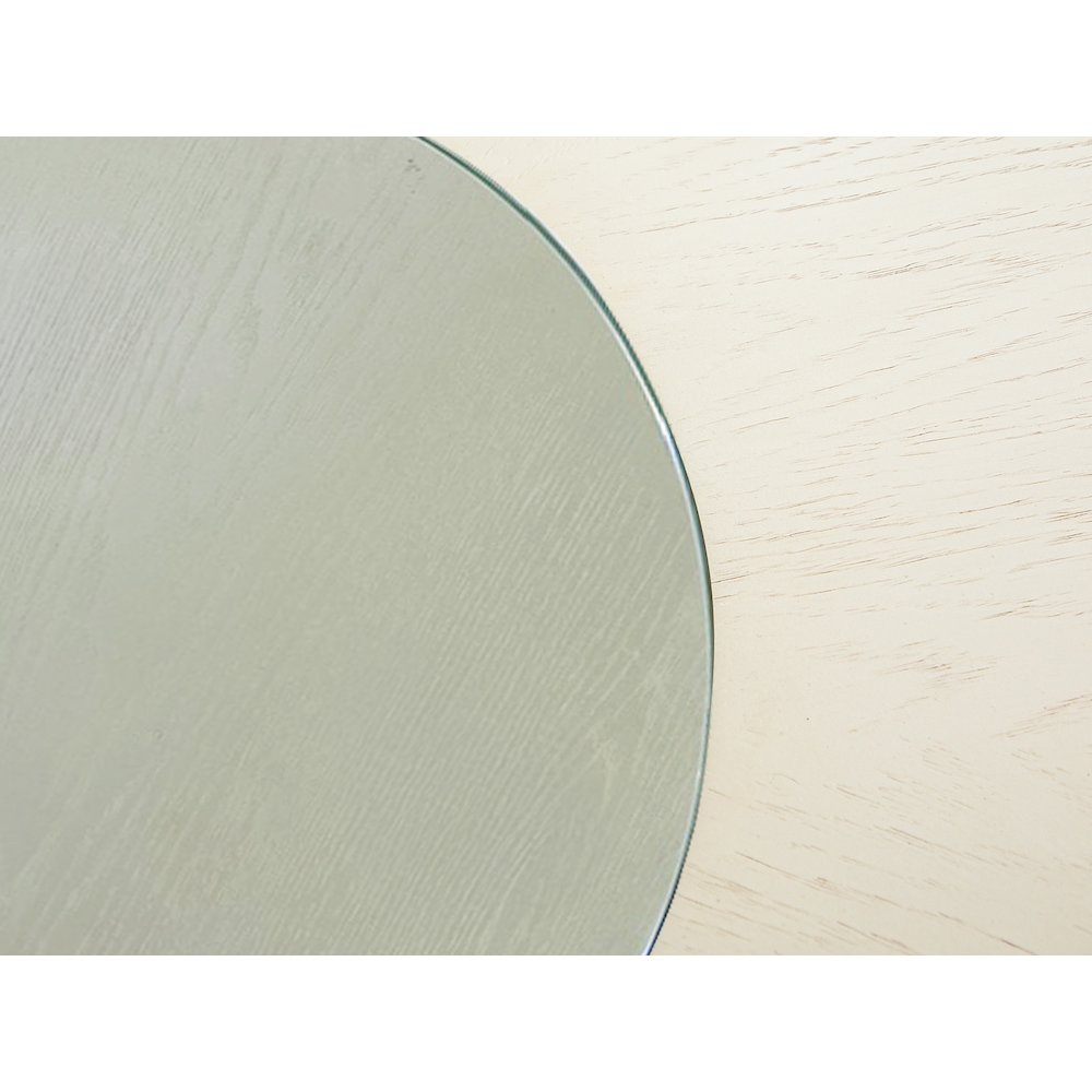 Lenox Warm Silver And Acadia White Round Dining Table. Picture 5