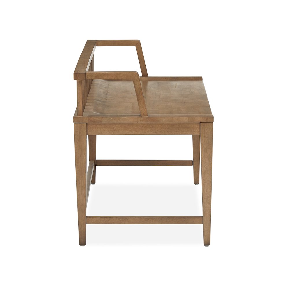 Lindon Belgian Wheat Low Back Arm Bench. Picture 3
