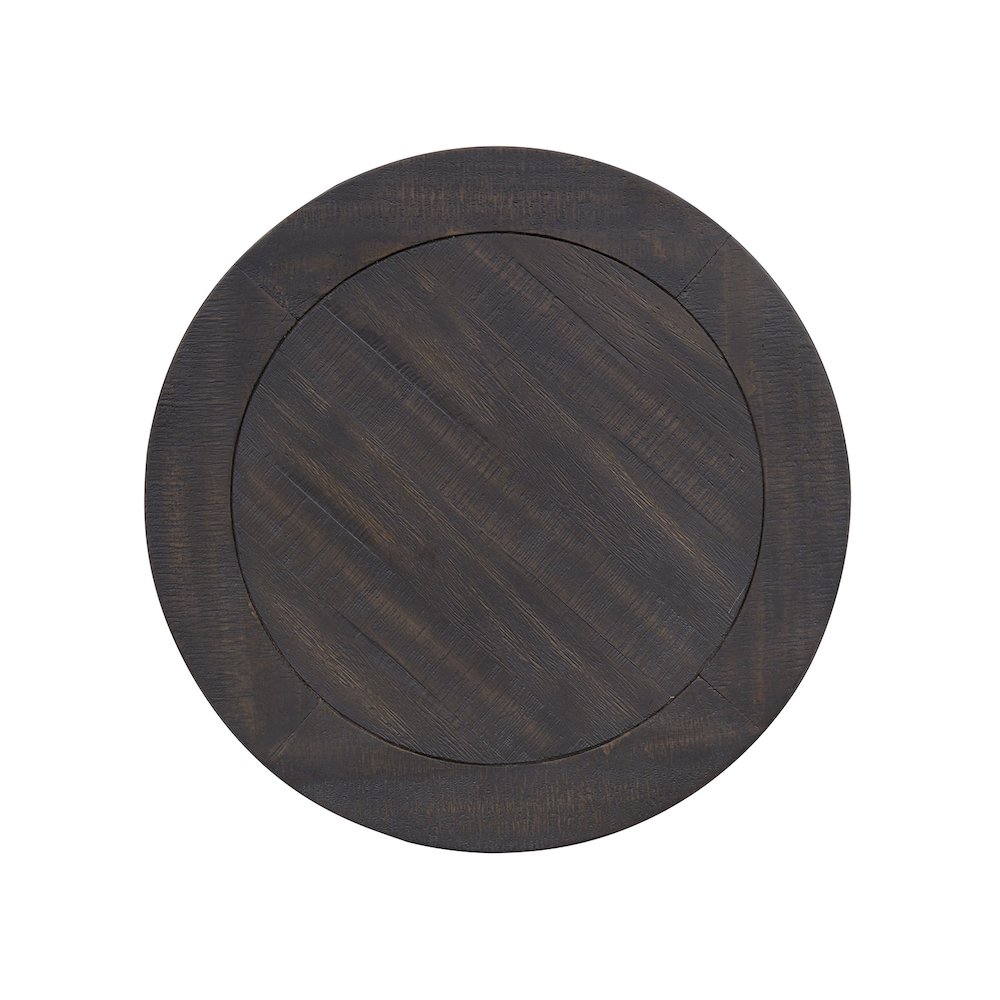 Westley Falls Graphite Round Accent End Table. Picture 5