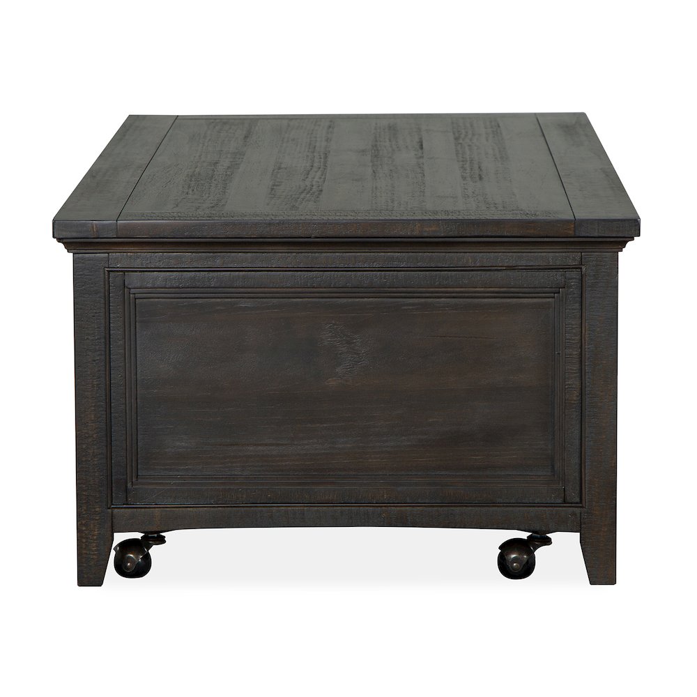 Westley Falls Graphite Lift Top Storage Cocktail Table With Casters. Picture 3