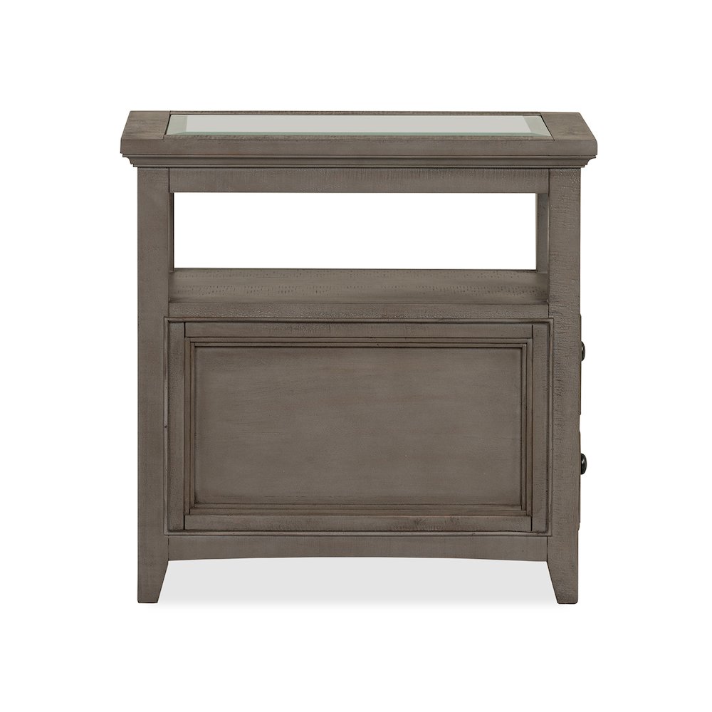 Paxton Place Dovetail Grey Chairside End Table. Picture 4
