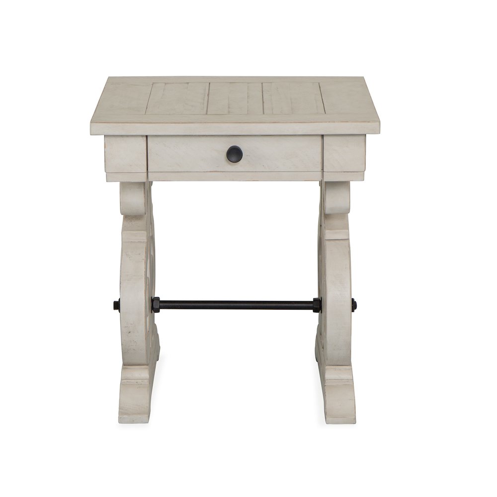 Bronwyn Alabaster Rectangular End Table. Picture 2