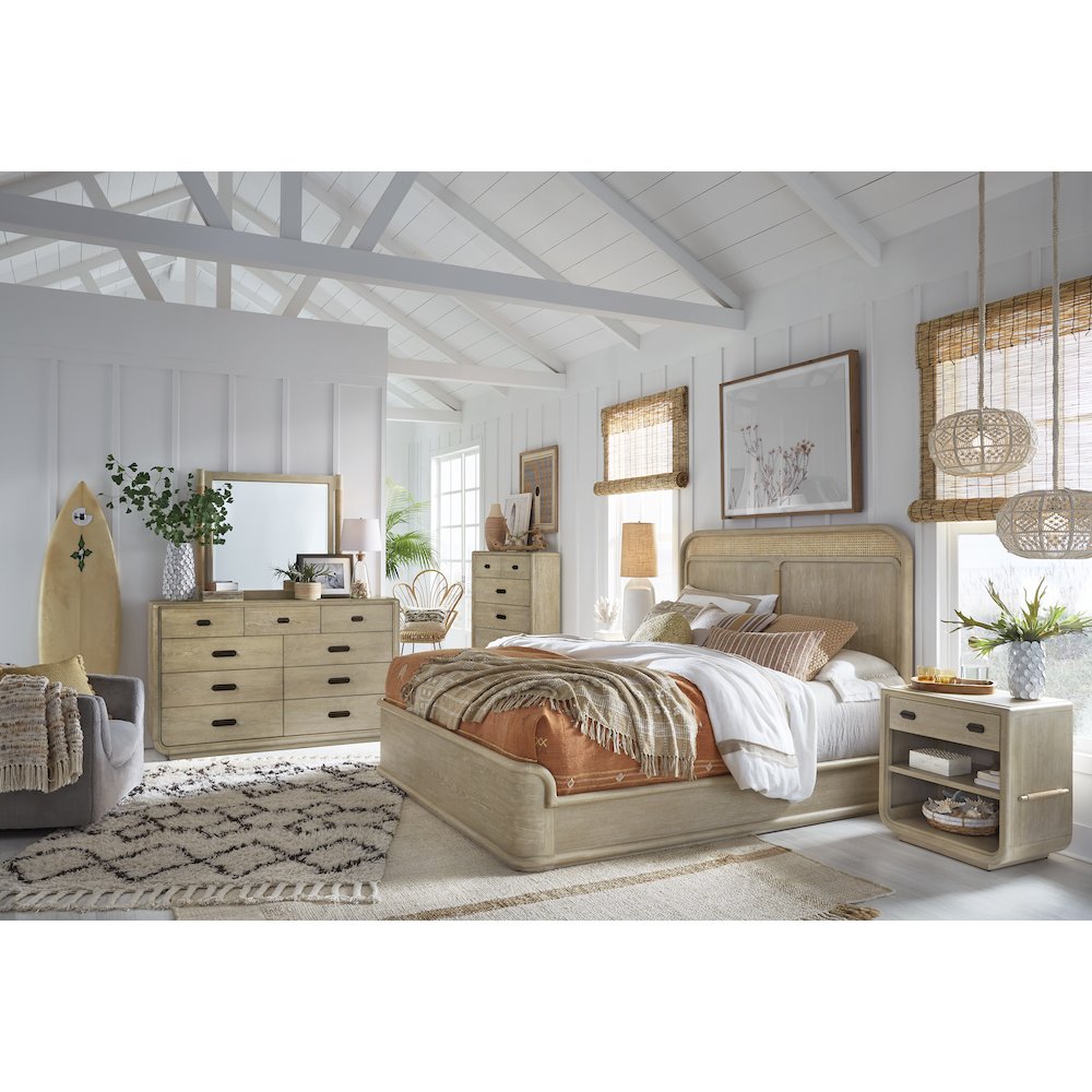 Sunset Cove Sanibel Brown King Panel Bed. Picture 8