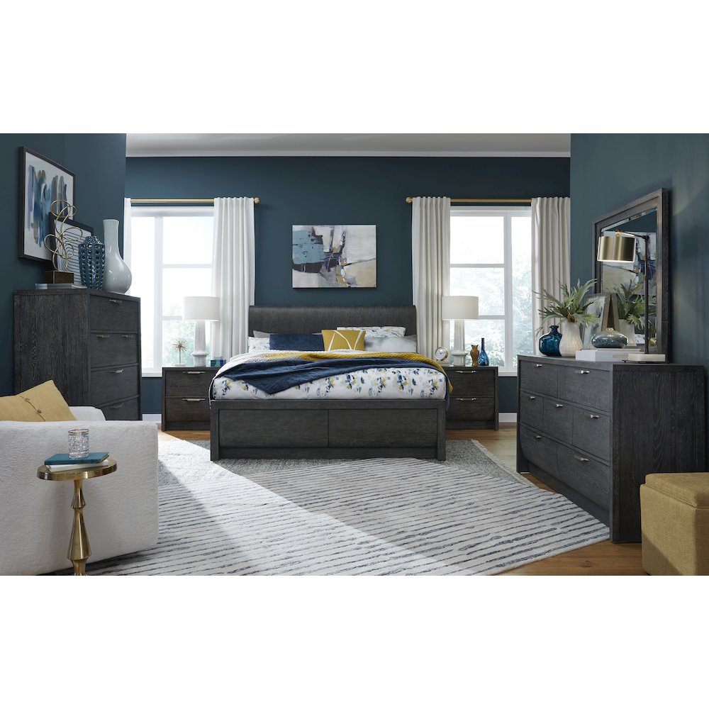Kinsley Black Heron King Panel Bed. Picture 5