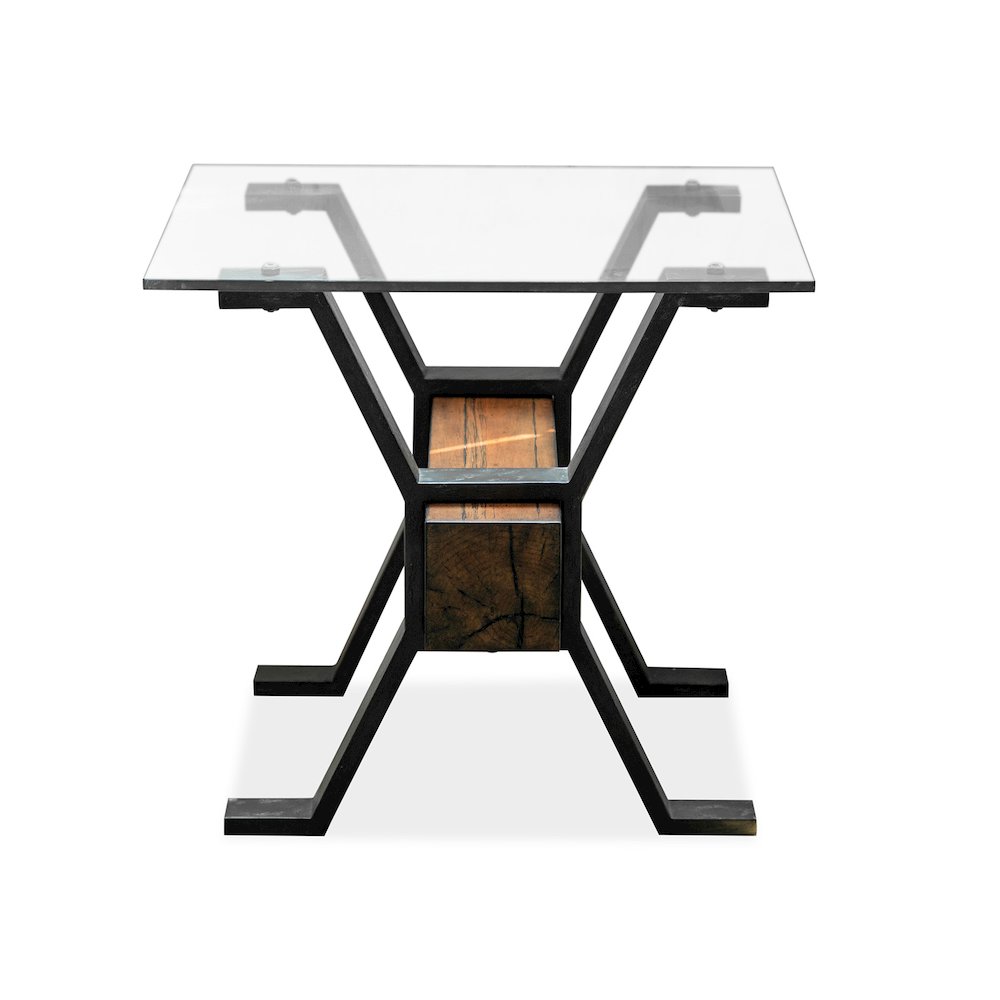 Sawyer Toasted Nutmeg And Smoked Iron Rectangular End Table. Picture 3