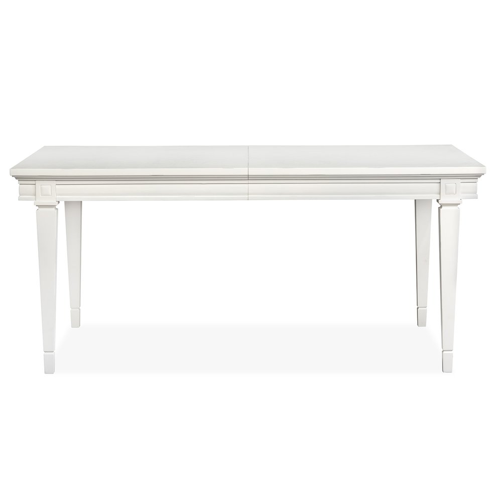 Willowbrook Egg Shell White Extendable Rectangular Dining Table. Picture 2