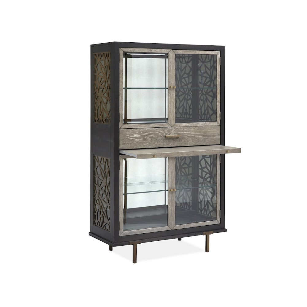 Ryker Nocturn Black And Coventry Grey Display Cabinet. Picture 5