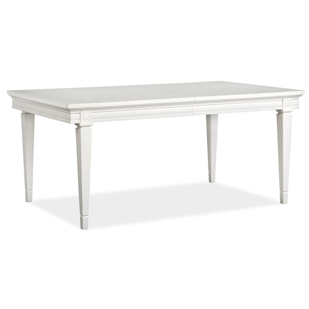 Willowbrook Egg Shell White Extendable Rectangular Dining Table. Picture 1
