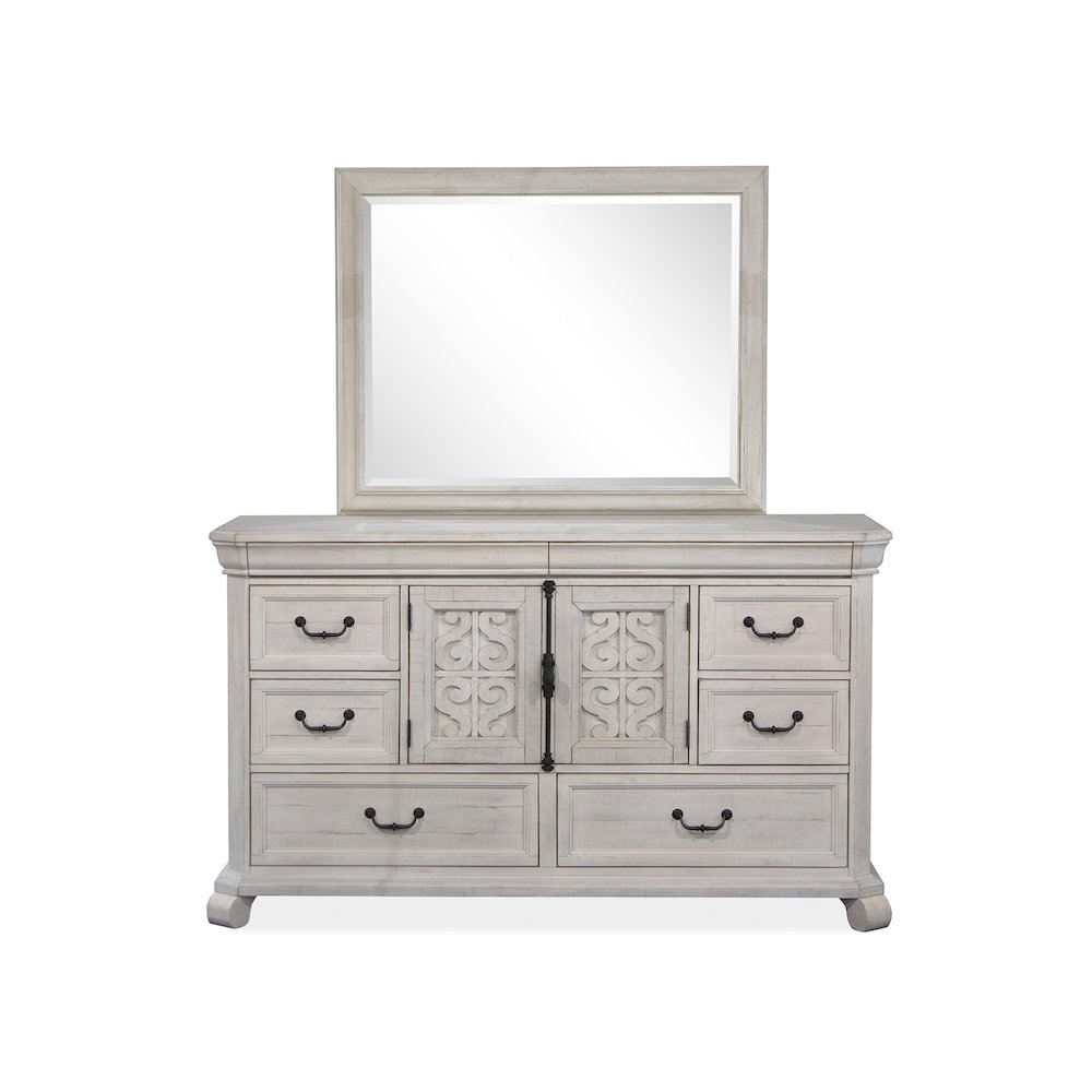 Bronwyn Alabaster Drawer Dresser With Landscape Mirror. Picture 2