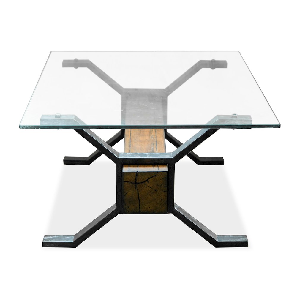 Sawyer Toasted Nutmeg And Smoked Iron Rectangular Cocktail Table. Picture 3