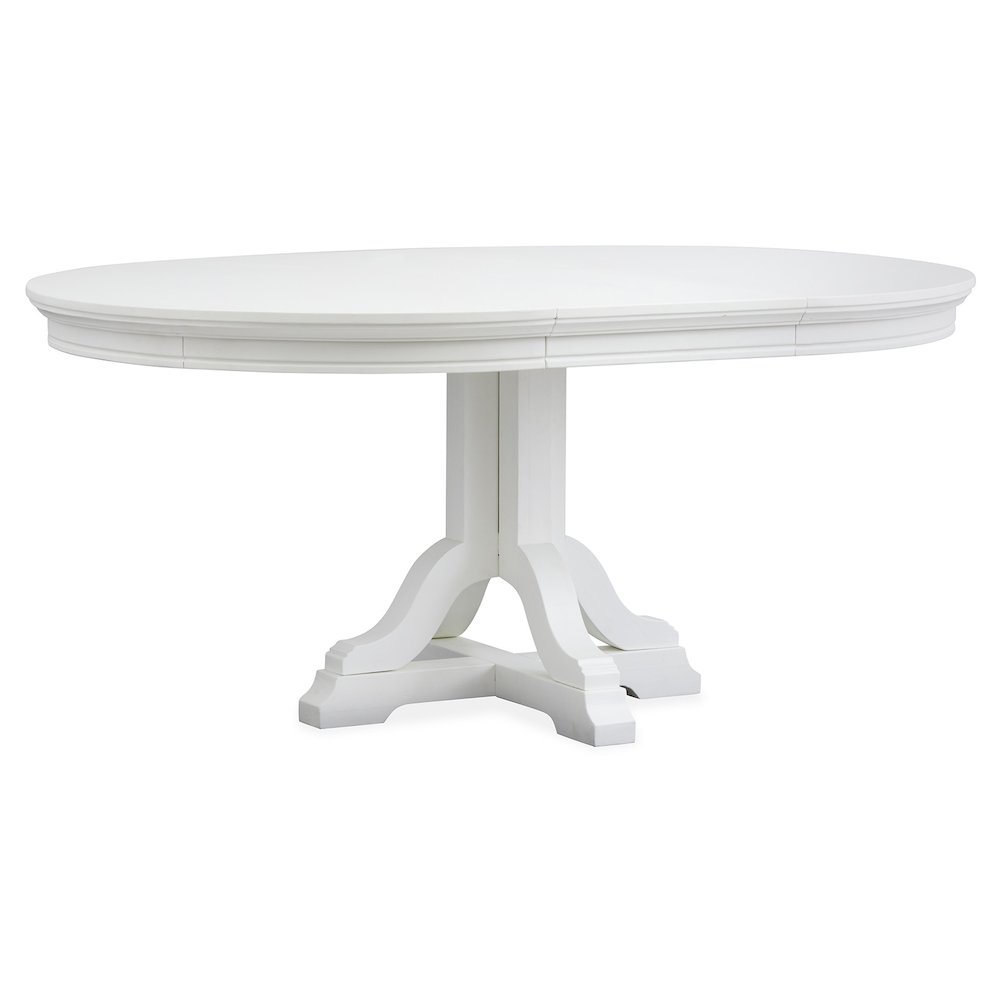 Charleston White Dove White Extendable 48" Round Dining Table. Picture 9