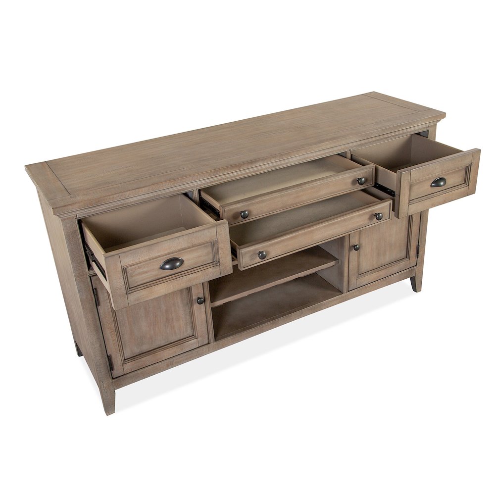Paxton Place Dovetail Grey Buffet. Picture 5